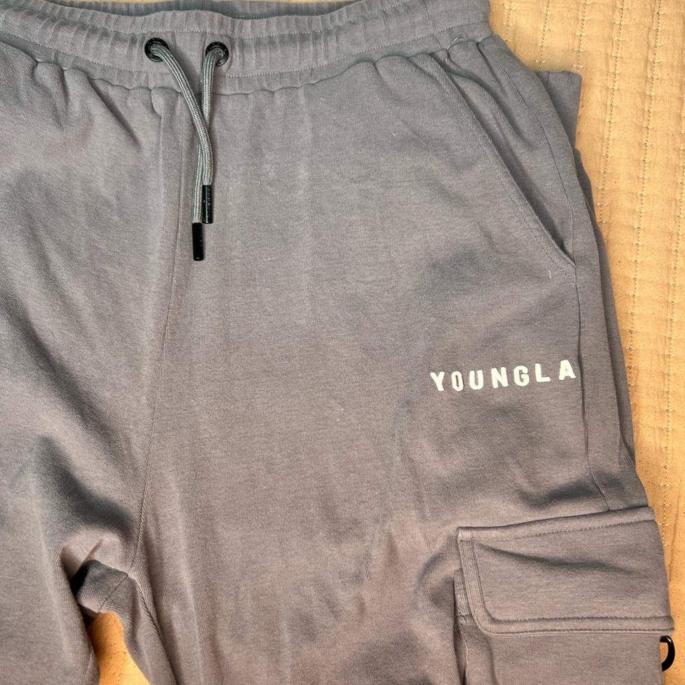 YoungLA Men's Gray Jogger Pants size L